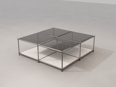 金属茶几su模型