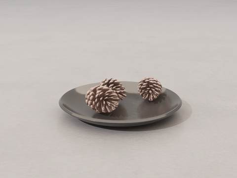 松子盘子su模型