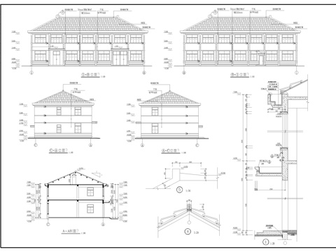 小厂房建筑施工图cad施工图