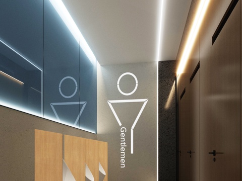  游乐场卫生间3d模型 