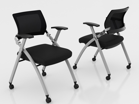  现代会议椅 网布培训椅 休闲椅 办公椅白底图3d模型 