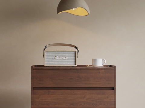 中古风床头柜su模型