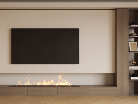 新中式禅意电视背景墙 宋式美学背景墙 客厅背景墙 宋式背景墙su模型