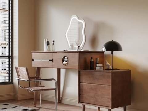 中古风梳妆台su模型