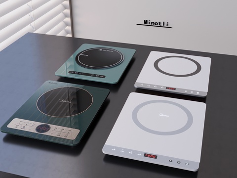 电磁炉厨房电器su模型