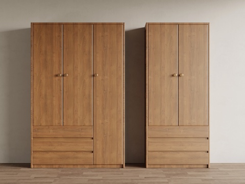  中古风衣柜3d模型 