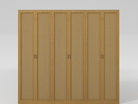  中古风衣柜3d模型 