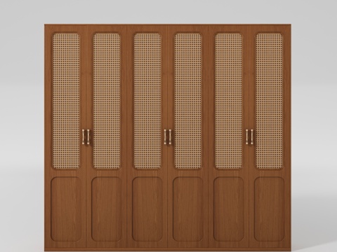  中古风衣柜3d模型 