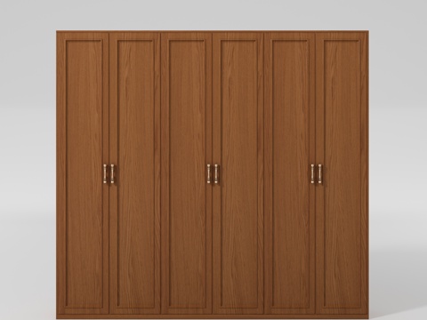  中古风衣柜3d模型 