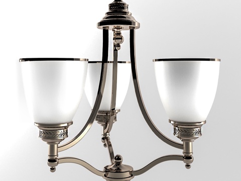 北欧吊灯 创意吊灯 金属陶瓷吊灯 卧室客厅吊灯su模型