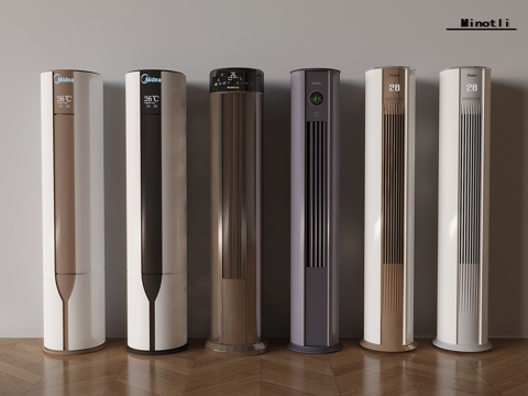 立式圆柱智能空调su模型