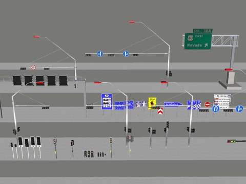 交通信号灯 红绿灯 指示牌su模型