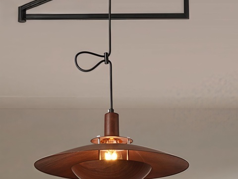 中古餐厅吊灯 装饰灯su模型