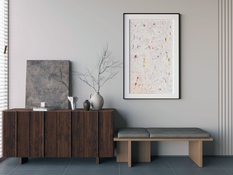 现代家用玄关柜su模型