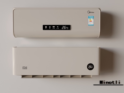 空调挂机智能空调su模型