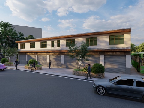 街区商铺建筑su模型