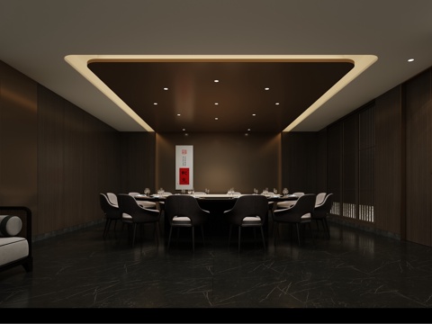  包厢包间餐厅包厢餐饮包间3d模型 