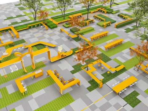 户外吧台 吧椅 条形座椅 铁艺座椅su模型