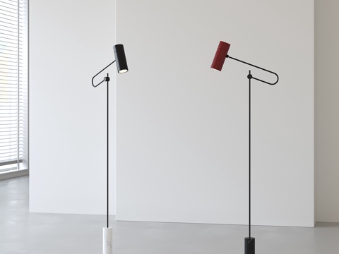 意式极简落地灯su模型