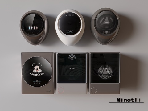  滚筒洗衣机烘干机 迷你壁挂洗衣机3d模型 