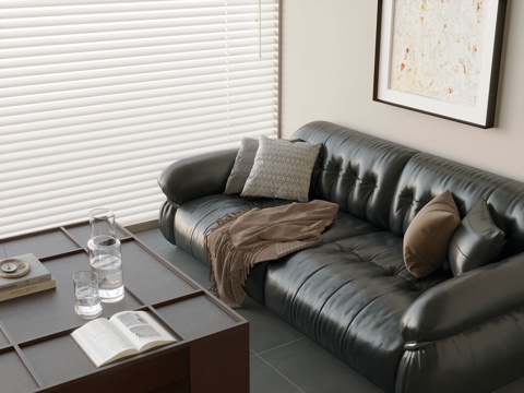 现代多人沙发su模型