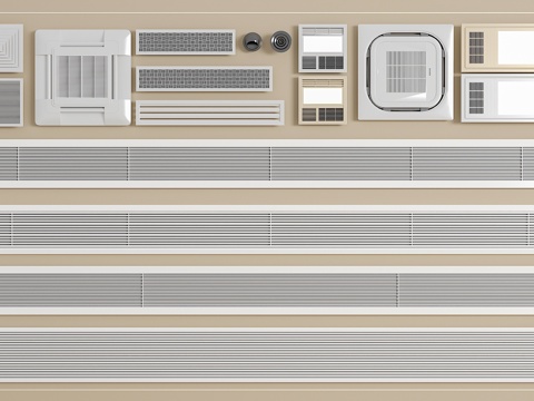 空调出风口  中央空调出风口su模型
