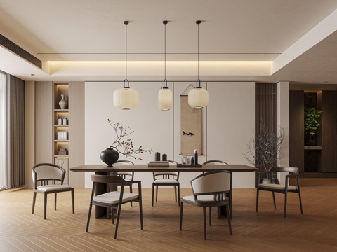  宋式餐厅3d模型 