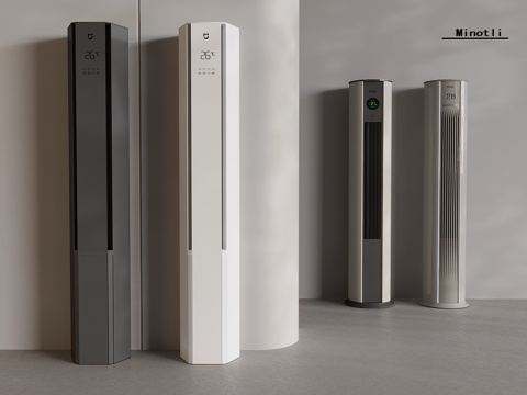 立式圆柱智能空调su模型