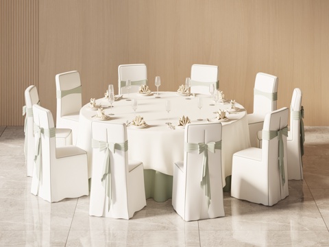  宴会厅  宴会厅桌椅3d模型 