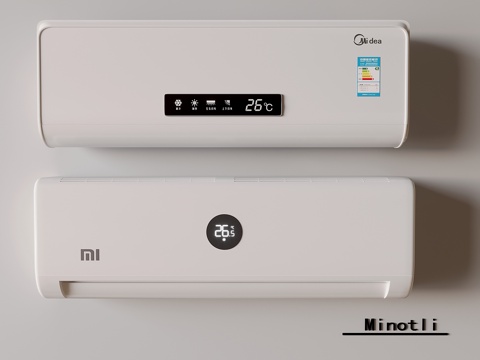 空调挂机智能空调 美的空调小米空调su模型