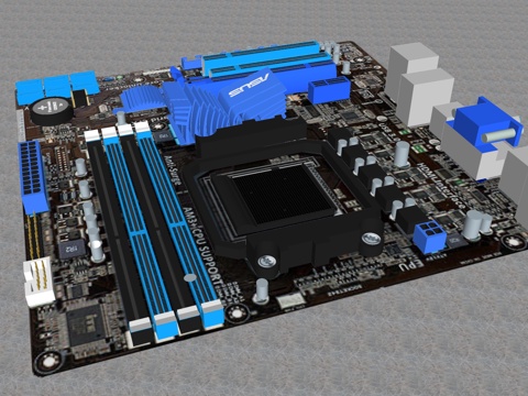 广场概念 电路板 主板 规划su模型