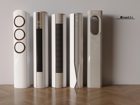 立式圆柱智能空调su模型