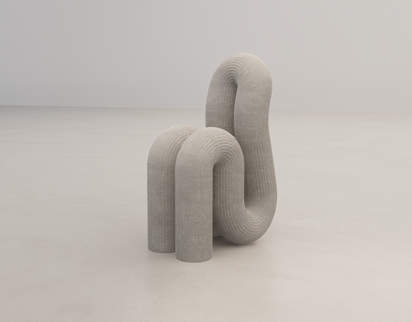 布艺单人休闲椅su模型