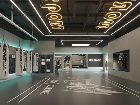  拳击俱乐部3d模型 