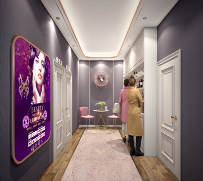  简欧美容医院体检室3d模型 