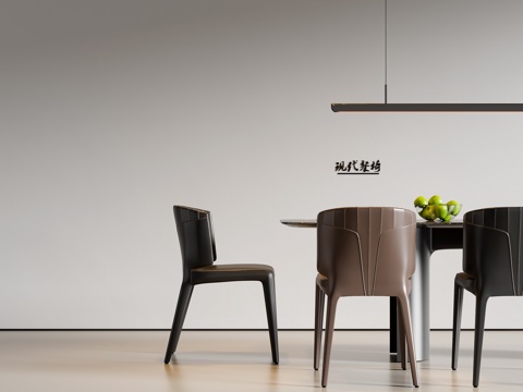 现代意式单椅 餐椅su模型