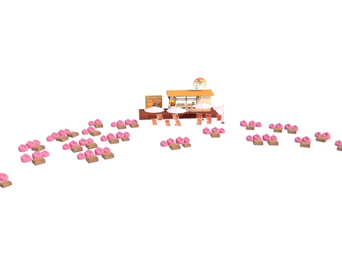  沙滩外摆 座椅3d模型 