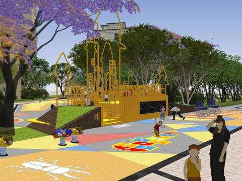 现代住宅儿童活动区su模型