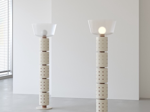 现代轻奢落地灯su模型