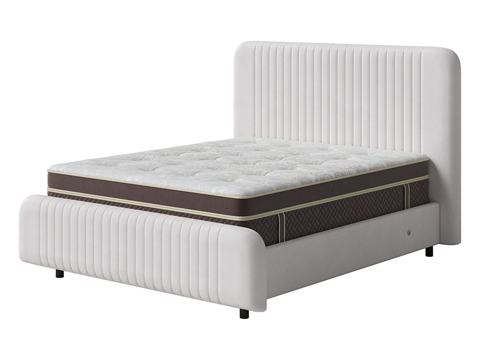  现代简约双人床 双人床 简约床 卧室床3d模型 