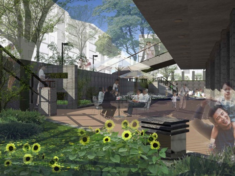 社区街角广场改造 景观文化活动广场su模型