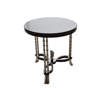 法式圆形边几角几su模型