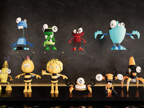 现代商业雕塑 动物雕塑 商业街小品 卡通雕塑su模型