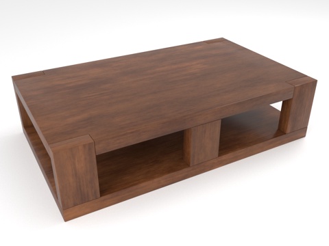  茶几 实木茶几 现代茶几 简约茶几 储物茶几3d模型 