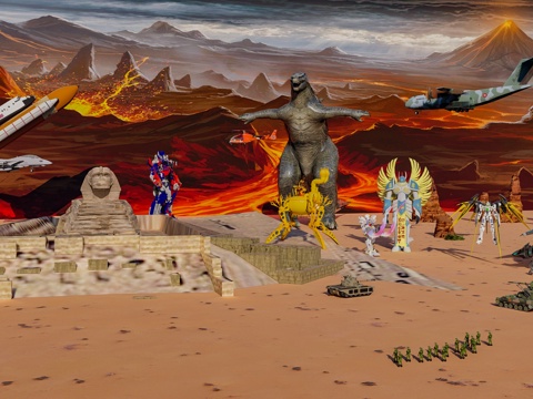 怪兽雕塑 石像 机器人 战争雕塑 遗迹雕塑su模型