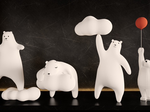 动物雕塑 熊雕塑 艺术雕塑 市政抽象雕塑 公园艺术雕塑 广场su模型