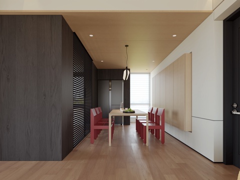 现代餐厅su模型