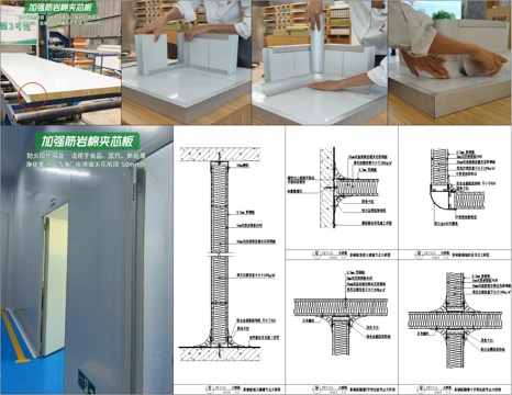彩钢夹芯板隔墙、实验室彩钢板隔断、净化车间专用隔墙、洁净厂房cad施工图