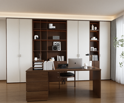 中古书柜书桌椅su模型