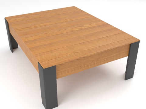  茶几 方形茶几 实木茶几 现代茶几 简约茶几3d模型 